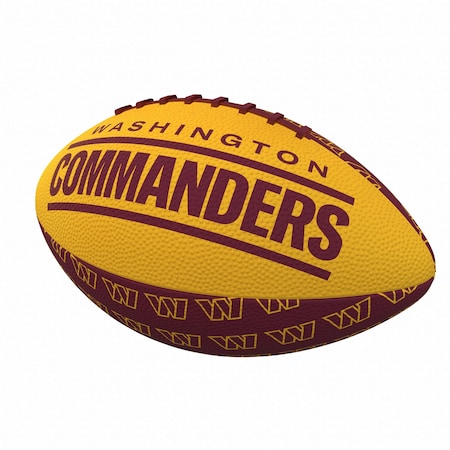 Logo Brands Washington Commanders Repeating Mini-Size Rubber Football 632-93MR-3